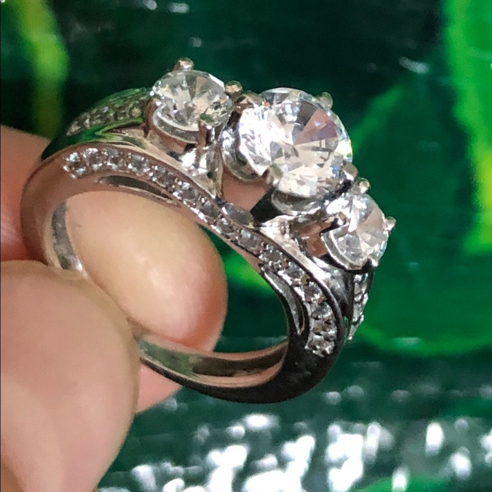 14k gold over sterling silver & cubic zircona Ring